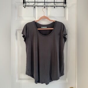 Gray Short Sleeve Top